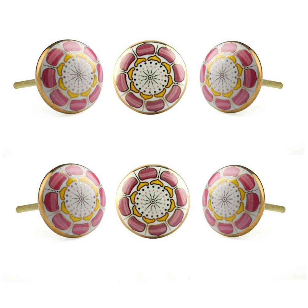 Vintage ceramic knobs SET OF TWO KNOBS